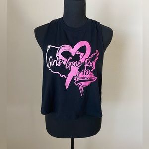 Girls Gone RX 10 Anniversary Tank Top Size M Black and Pink NWOT